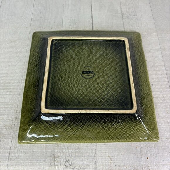 Home Target ASIAN LINEN Green Embossed Weave Square Stoneware Dinner Plate Set 3 - Picture 5 of 16